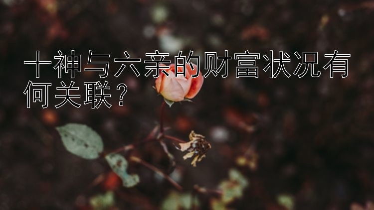 十神与六亲的财富状况有何关联？