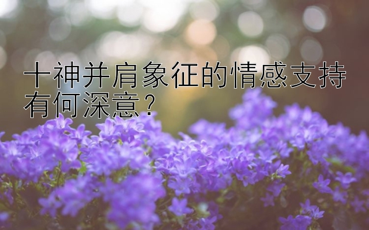 十神并肩象征的情感支持有何深意？