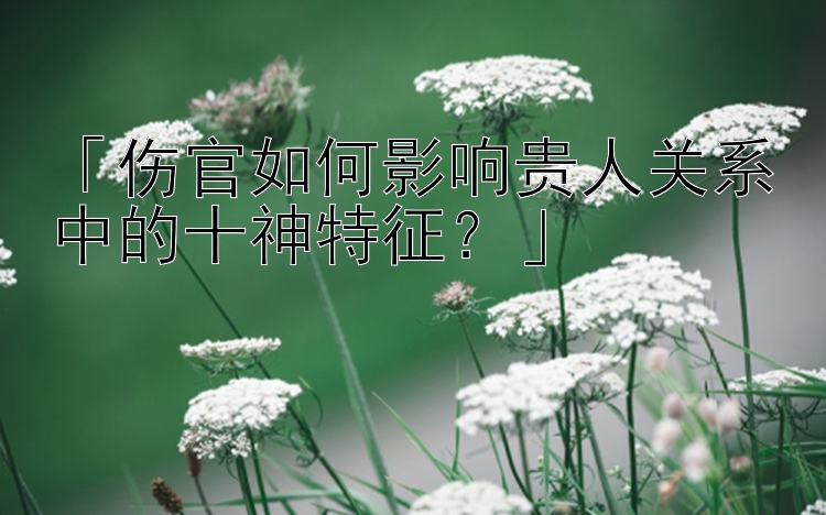 「伤官如何影响贵人关系中的十神特征？」