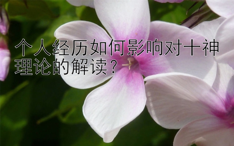 个人经历如何影响对十神理论的解读？