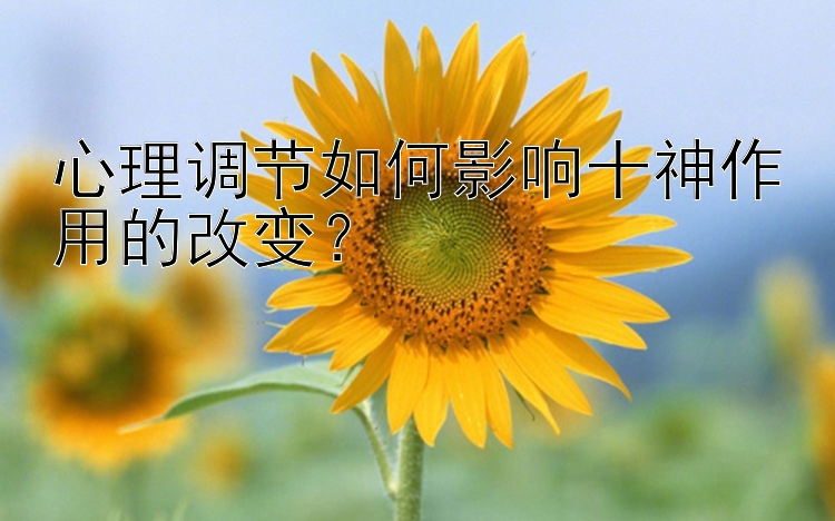 心理调节如何影响十神作用的改变？