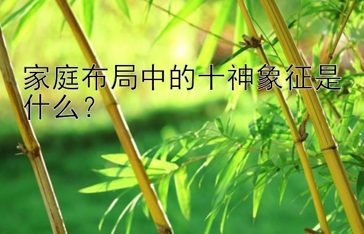 家庭布局中的十神象征是什么？